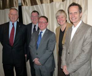President Phil Peters & Rotarians, Nigel Barrett, Stuart Hughes and Wendie & Peter Summers